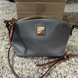 Dooney & Bourke Charcoal Leather Crossbody Bag